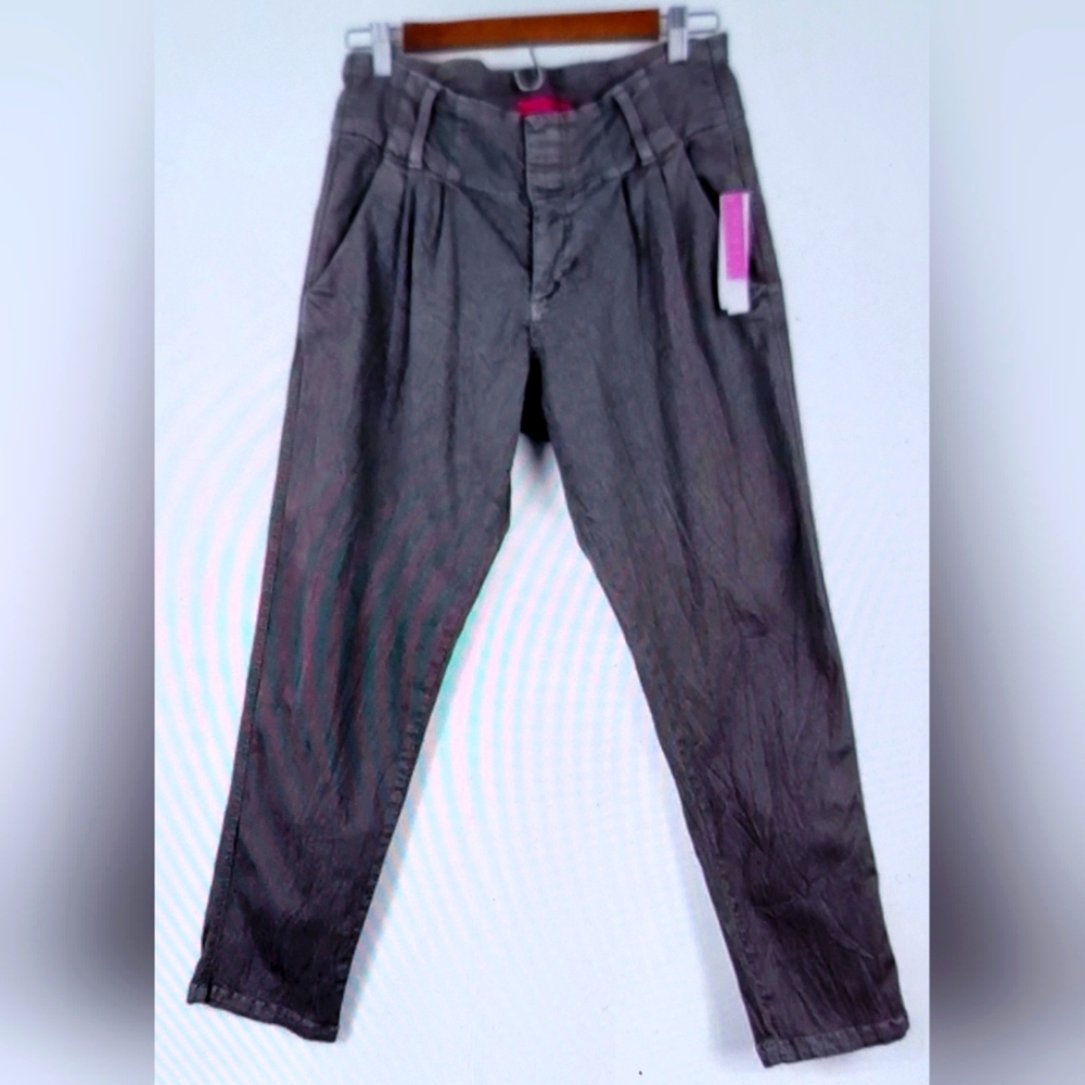 ALICE + OLIVIA Grey Ankle cropped Pants sz 8 NWT